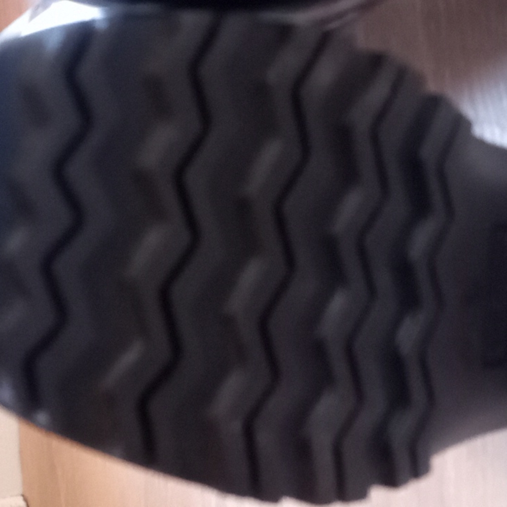 Women's Chinook Tall Rain Boots Cow Print Chunky Heel - Picture 7 of 13